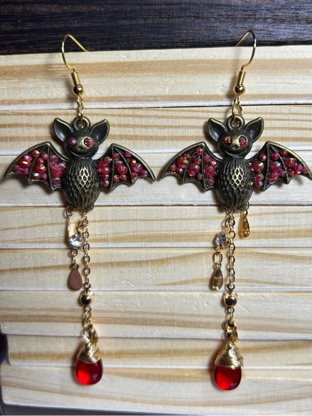 3/$25  Bat Drop Earrings